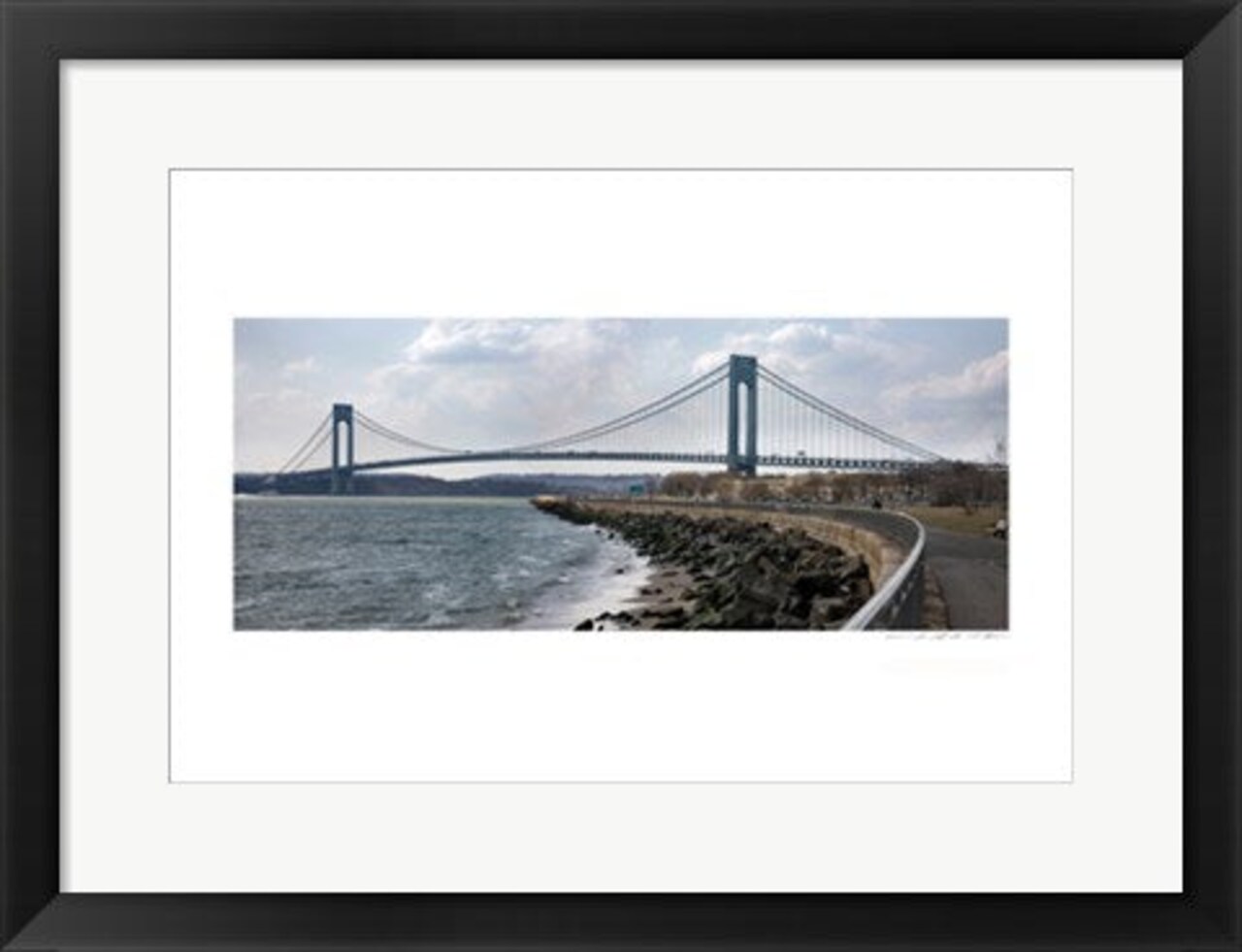 Framed Art Verrazano Bridge by Viktor Balkind: Iconic New York City Landmark